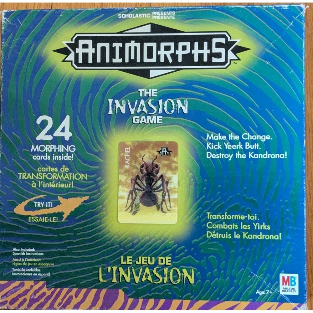 ANIMORPHS The Invasion Game from 1998 Milton Bradley 24 Morphing Cards READ